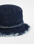 Sombreros Piluso Denim Desflecado - Azul Gastado