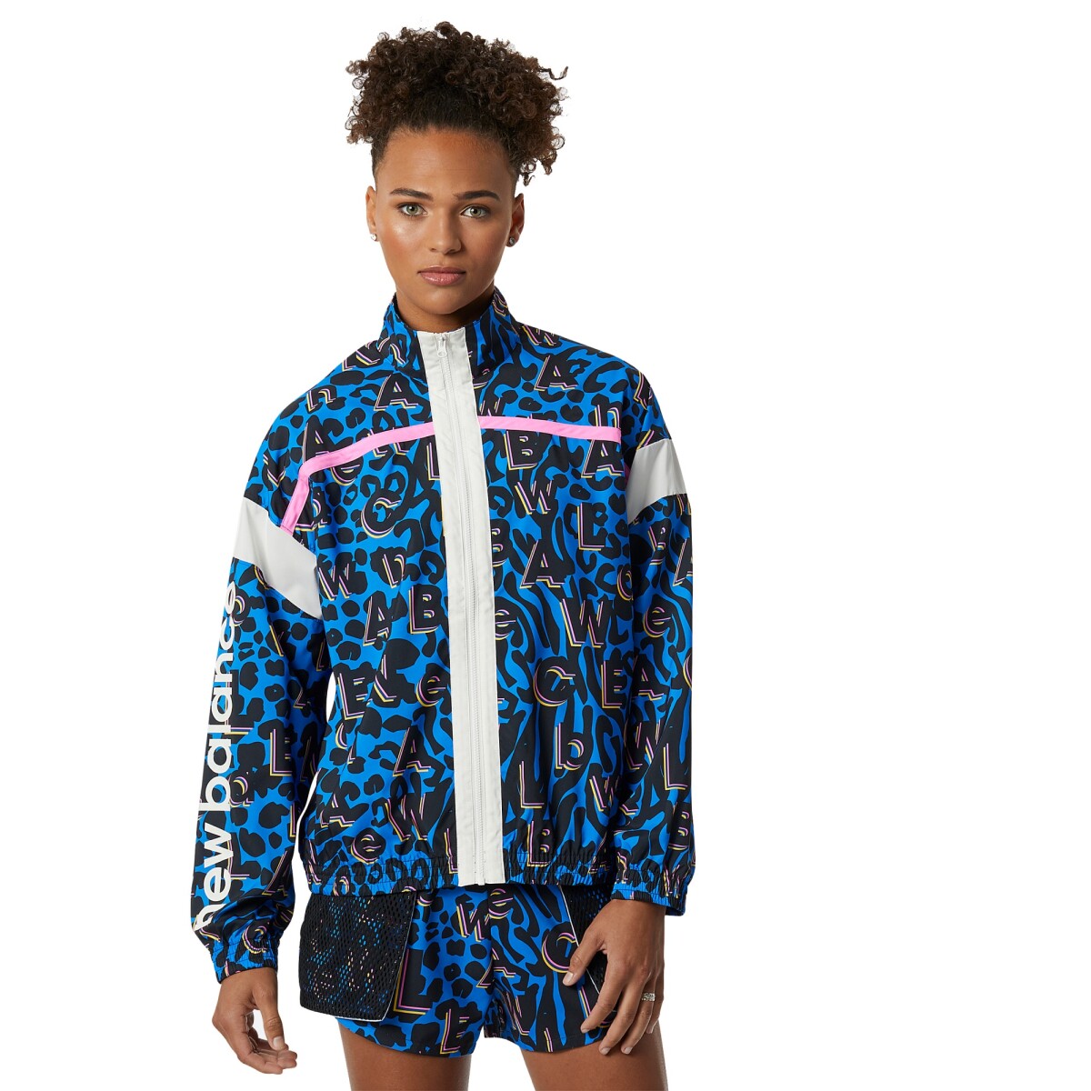 Campera New Balance de Dama - RELENTLESS PRINT - WJ13173SBU - BLUE 