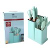 Set x 19 Utensilios de cocina en silicona libre de BPA Verde