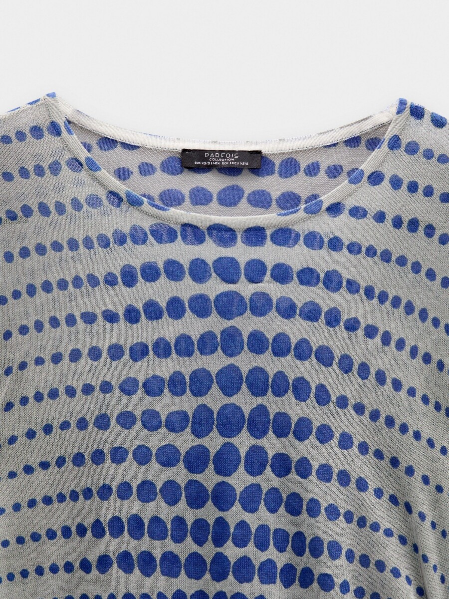 Jersey De Punto Semitransparente multicolor