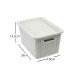 Set x3 caja organizadora simil ratán 5L BLANCO