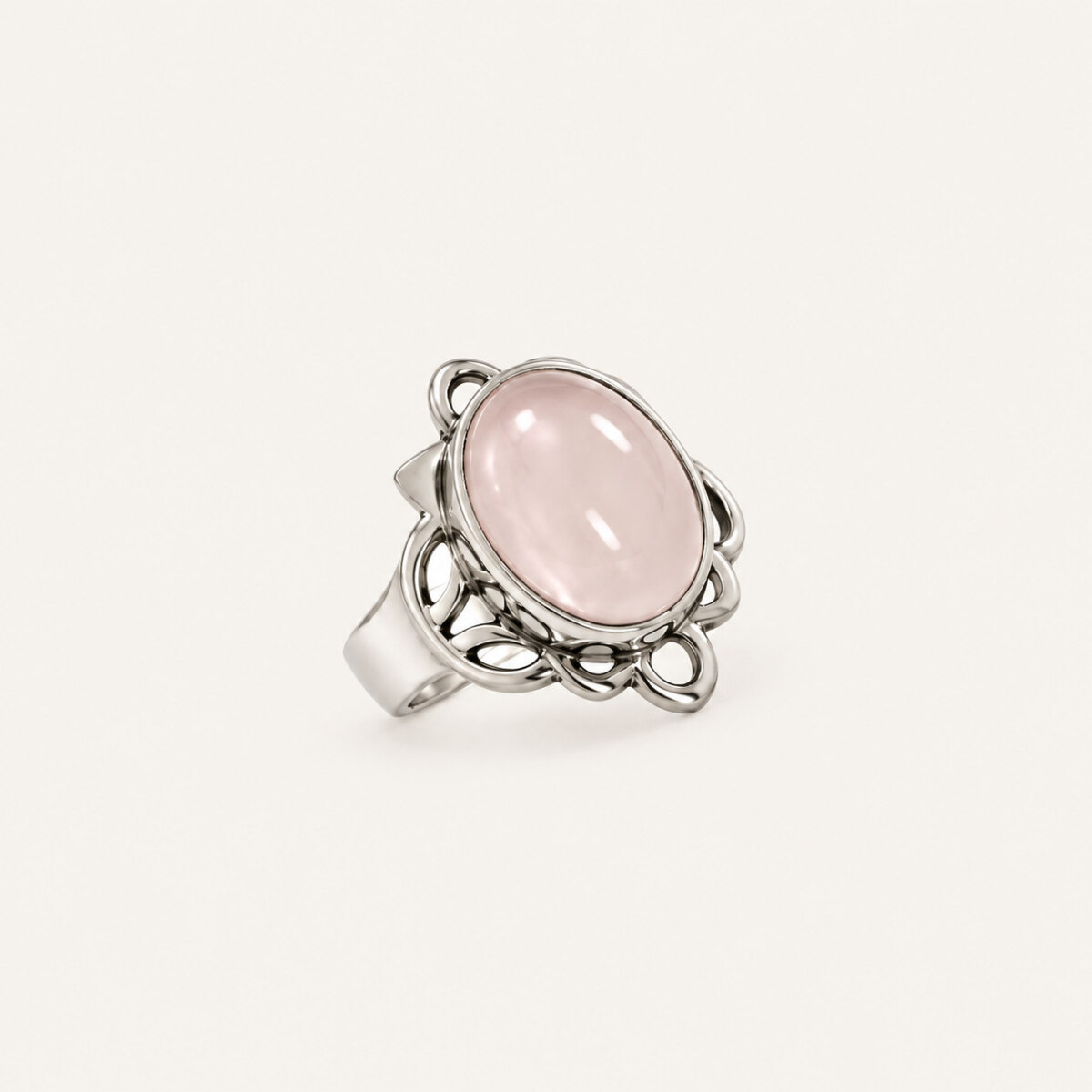 Anillo Cuarzo Rosa - Plata 925 
