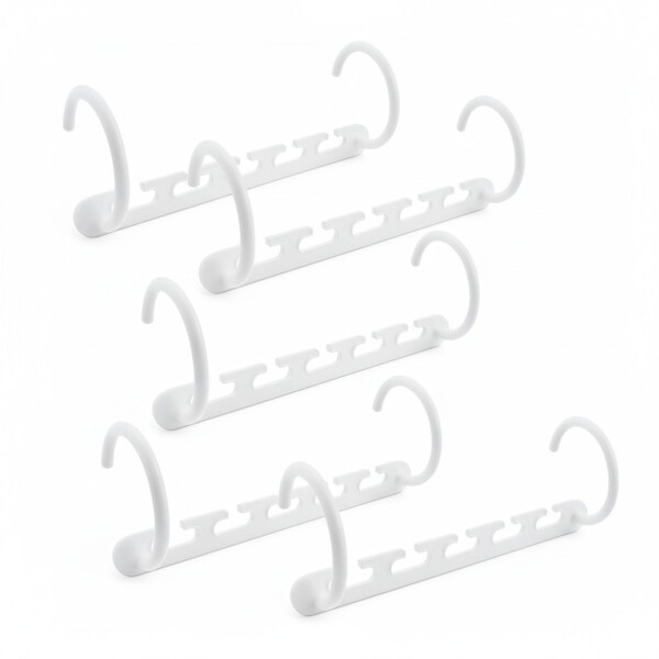 Organizador Perchas Plegable Horizontal Vertical 5 en 1 X4 Color Blanco