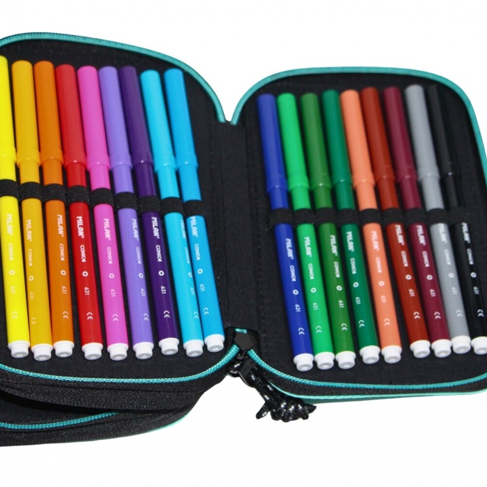 CARTUCHERA MILAN 3 PISOS COMPLETA DE UTILES SUNSET CELESTE CARTUCHERA MILAN 3 PISOS COMPLETA DE UTILES SUNSET CELESTE