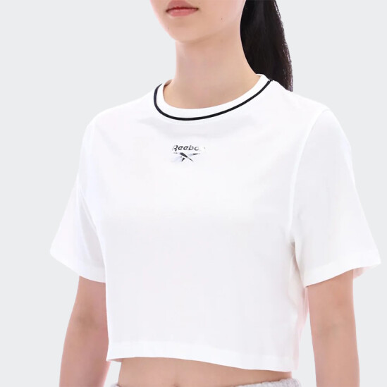 Remera Reebok Blakely Crew Neck Cropped Ss Tee Blanco