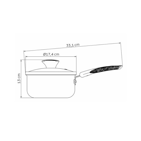 Olla color verde Ø 16cm. con mango "LYF" -TRAMONTINA TR5432