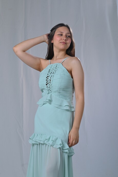 Conjunto de top y falda Otilia Verde Agua