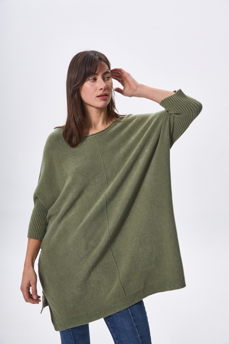 Sweater Orquidea Verde Oliva