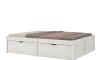Cama Madera Maciza Con Cajones - 2 plazas - Linea Beauty Blanco