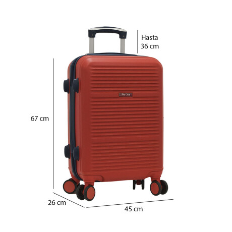 Valija Mediana Rígida de Viaje Maleta con 4 Ruedas y Candado Rojo