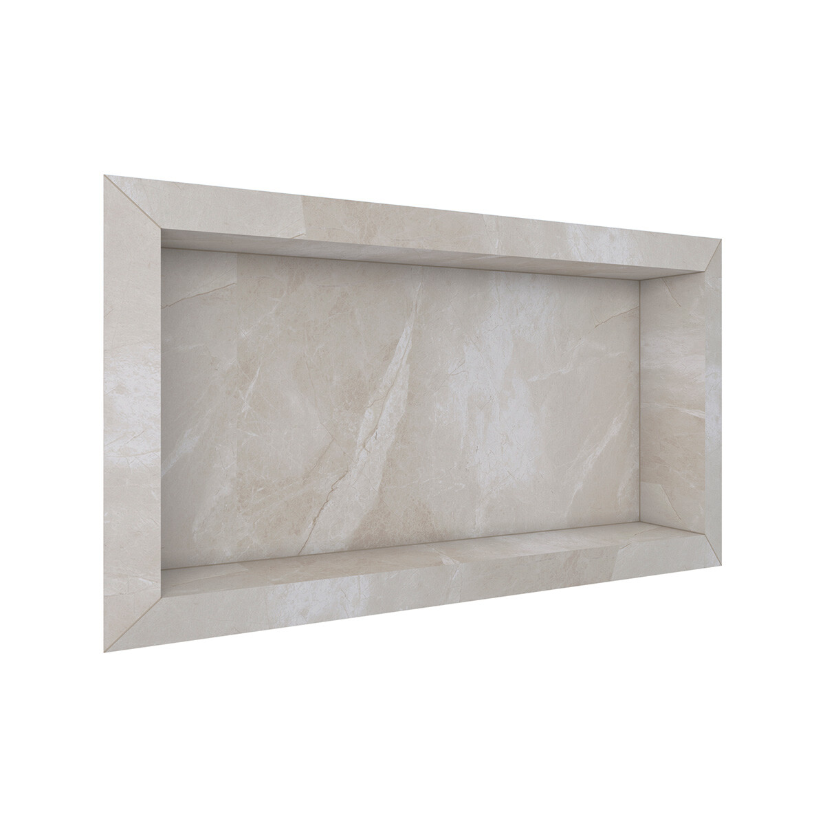 Nicho De Empotrar Para Ducha Porcelanato Diamante 60x30 Cm Color Beige 