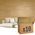 Panel Revestimiento Placa Pared Autoadhesiva Pack x10 Madera oscura