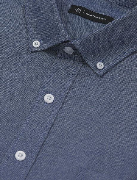 Camisa m/c oxford indigo