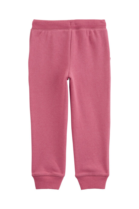 Pantalón de algodón con felpa, rosado Sin color