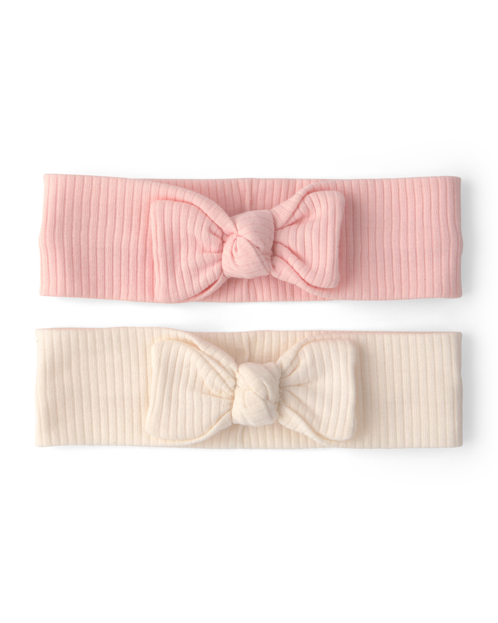 Pack dos vinchas con moño, rosado y crema Pack dos vinchas con moño, rosado y crema