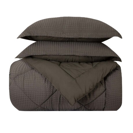 SET DE ACOLCHADO SUPER KING POLIESTER VERDE GOFRE VERDE MUSGO