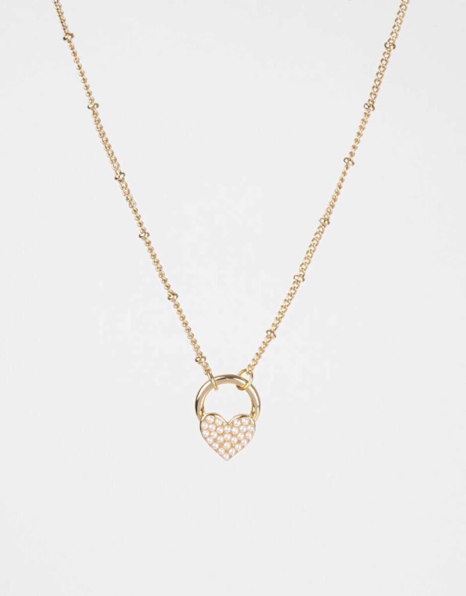 Collar Con Dije De Corazón - Dorado 