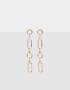 Aros Colgantes Cortos De metal Aros Colgantes Eslabones De Metal - Dorado