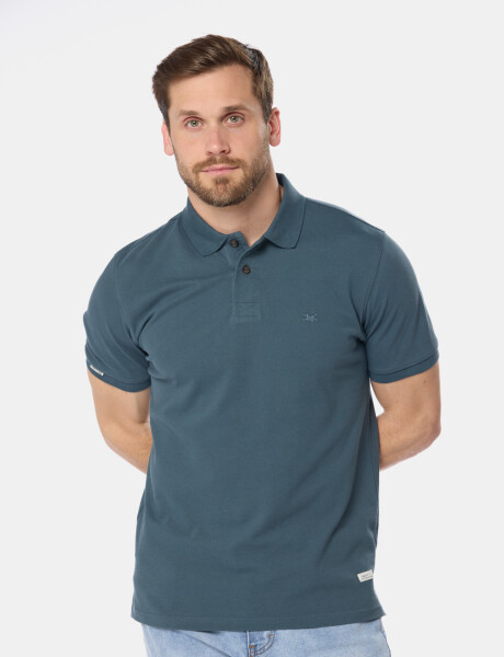 REMERA POLO PIQUE LISA Petroleo