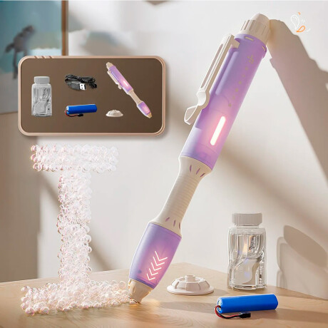 Pistola de burbujas bolígrafo para niños Violeta