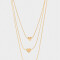Collares Cortos Con corazón Collar Con Corazones - Dorado