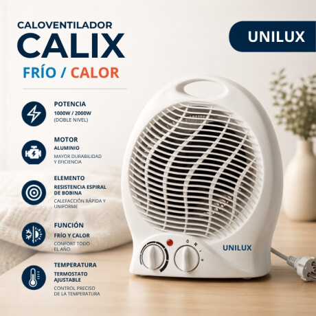 Caloventilador Calix 2000W Blanco Pack X2 Caloventilador Calix Calor 1000W/2000W Blanco