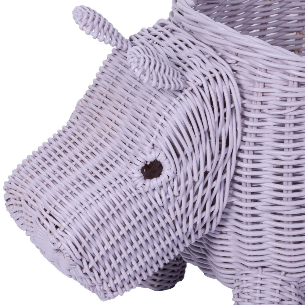 CANASTO DE JUGUETES GRIS RATTÁN HIPPO