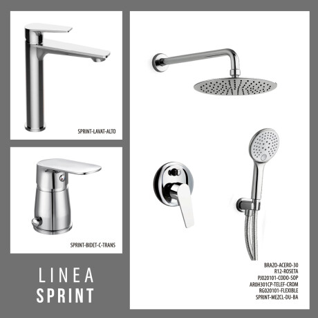 JUEGO DE GRIFERIA LAVATORIO ALTO,DUCHA EMBUTIDA Y BIDET 000