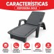 Reposera para piscina con posiciones Set X2 GRIS