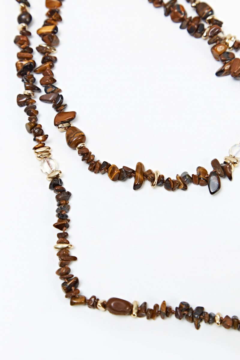 Collar de piedras tostado