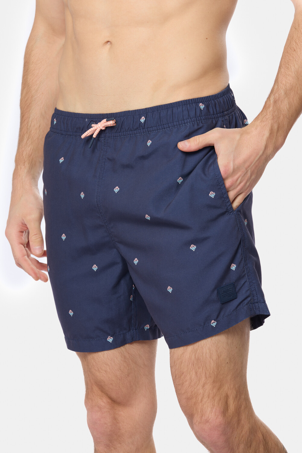SHORT DE BAÑO ESTAMPADO Azul