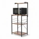Mueble auxiliar Rack organizador 4 niveles de cocina Hierro y MDF Sin Color