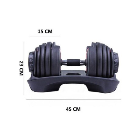 Mancuerna ajustable de 2.5 a 20kg Best Negro