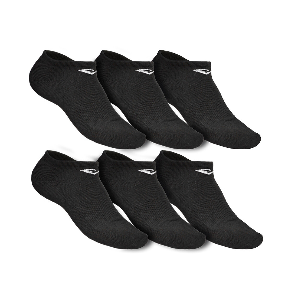 MEDIAS CORTAS EVERLAST POLY 10-13 (6 PACK) - NEGRO 