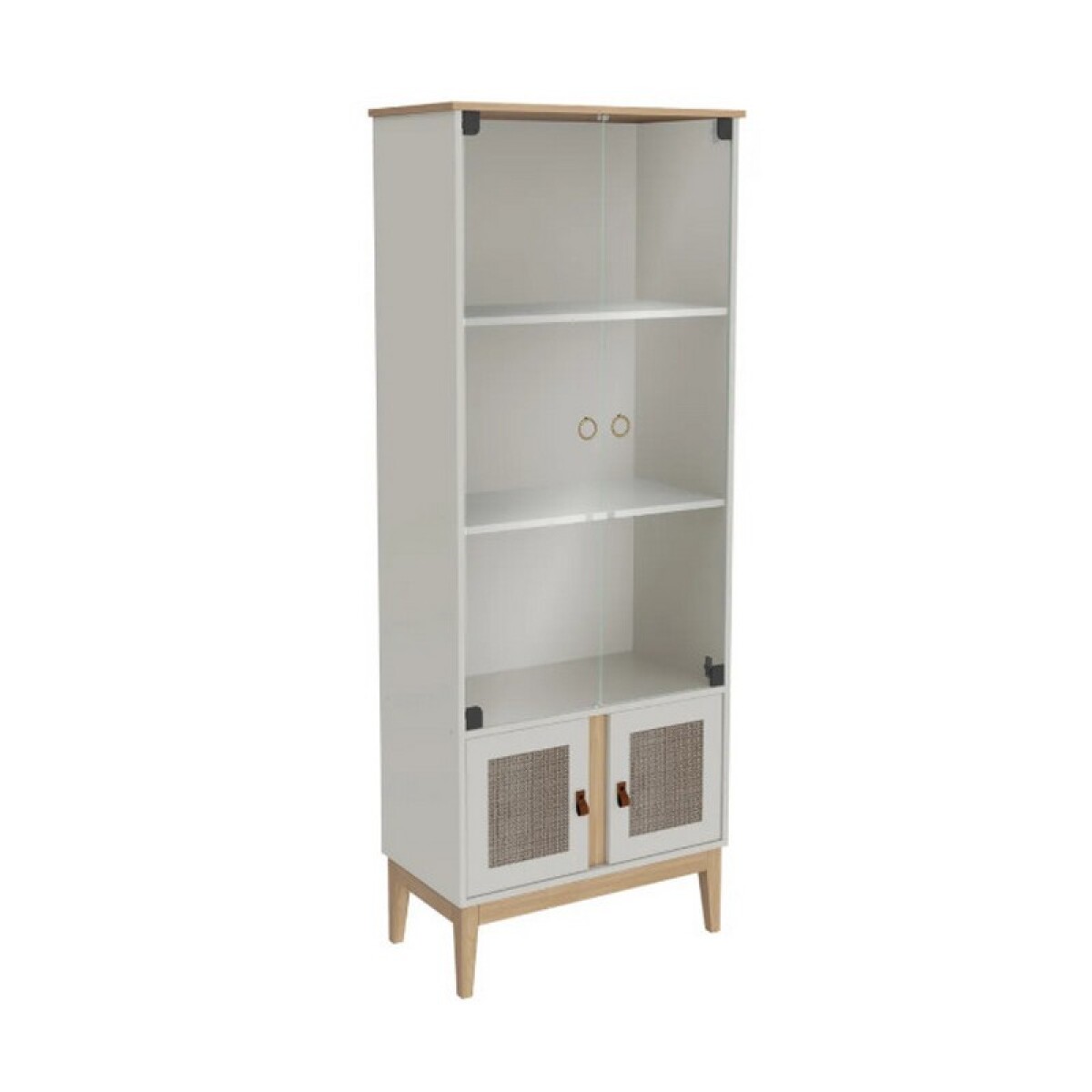 CRISTALERO TRAMA 4 PUERTAS 70 X 1,80 X 37 MIEL OFF WHITE 