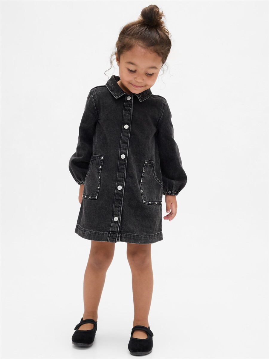Vestido De Jean Toddler Niña - Black 