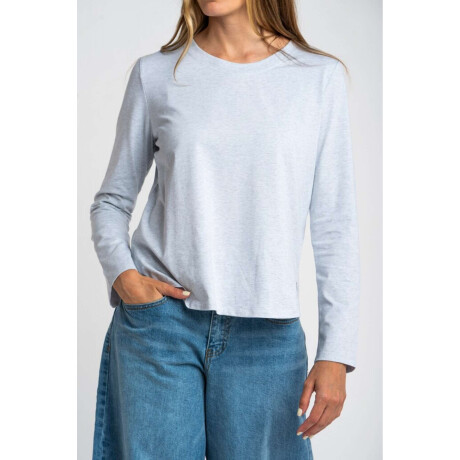 Remera Algodón Elastano Gris Melange