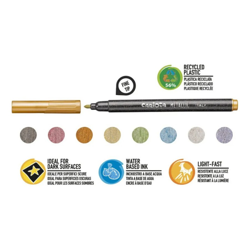 Marcadores Finos Metálicos Carioca x8 Marcadores Finos Metálicos Carioca x8