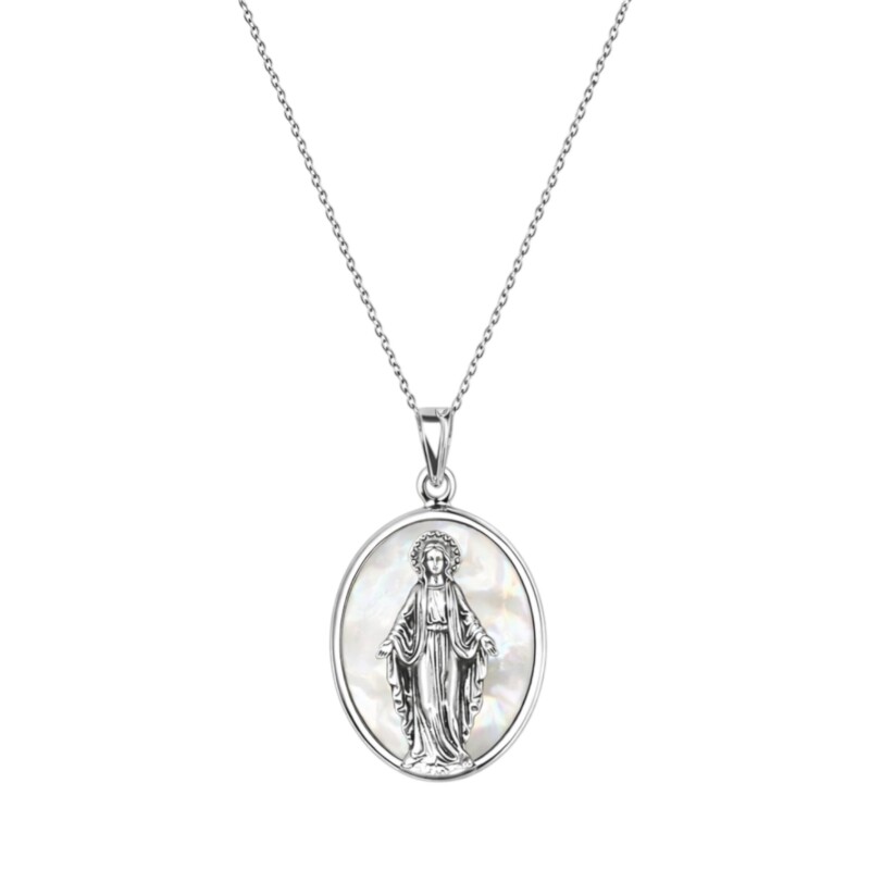 Dije Virgen Milagrosa - Plata 925 - Nacar - CP4655 conpiedra