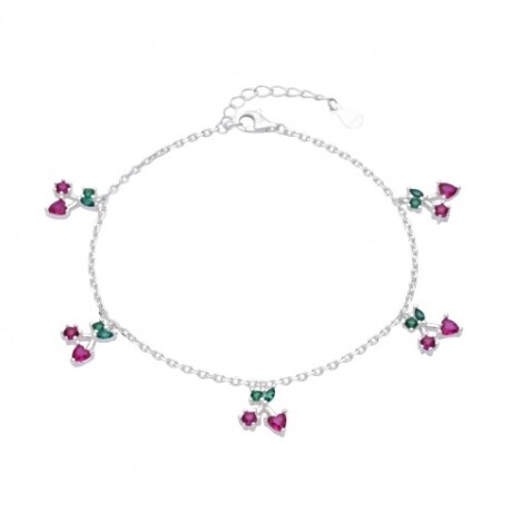 Pulsera de plata 925 con circonias, CHERRYS . Pulsera de plata 925 con circonias, CHERRYS .