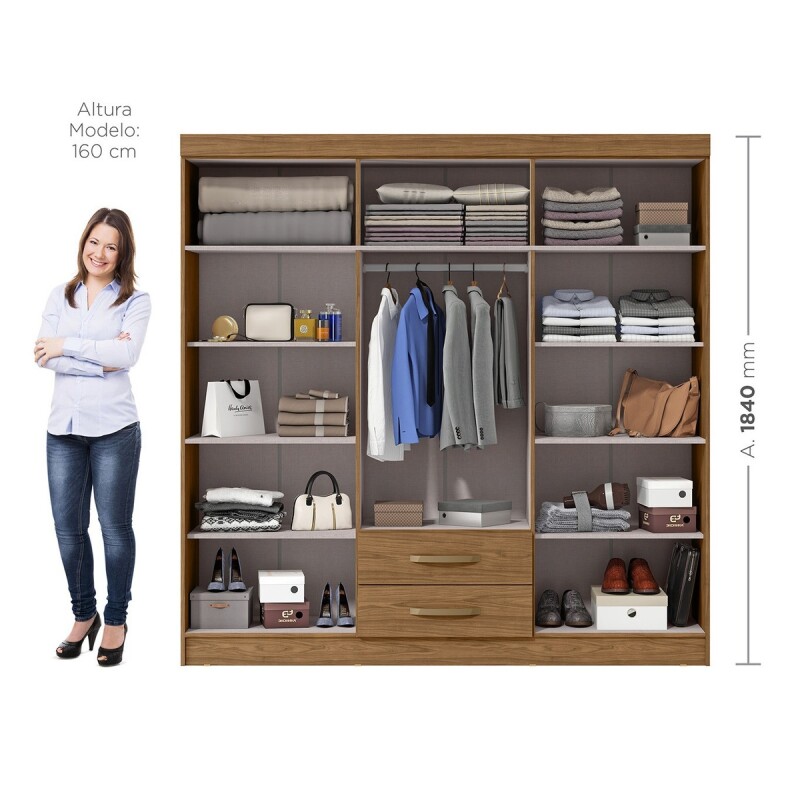 Ropero Placard 6 Puertas 2 Cajones 10 Estantes Ropero Placard 6 Puertas 2 Cajones 10 Estantes