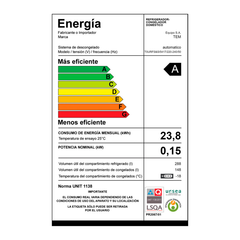 Refrigerador TEM Side By Side Frío Seco Inverter Heladera Refrigerador TEM Side By Side Frío Seco Inverter Heladera
