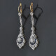 Caravanas oro 18k con brillantes, diamantes y zafiros sintéticos. Caravanas oro 18k con brillantes, diamantes y zafiros sintéticos.