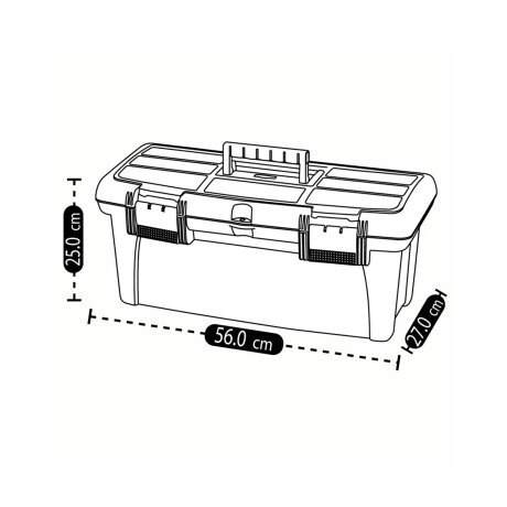 Caja de herramientas Rimax 22" con bandeja Negroamarillo