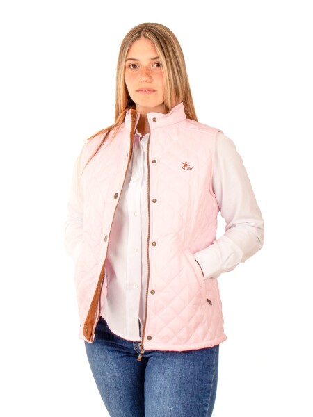 Chaleco Capitoneado Dama con hebilla Rosa