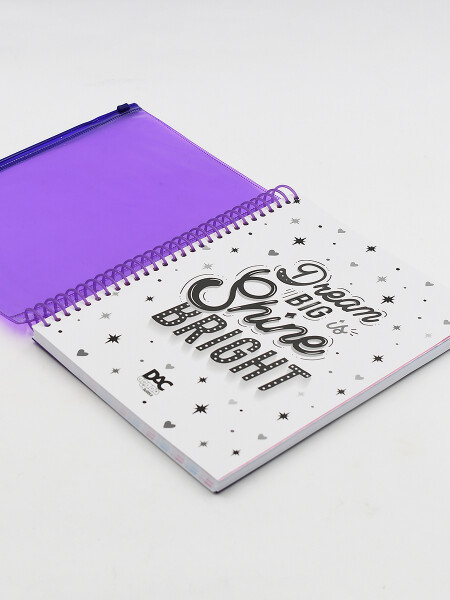 CUADERNO C/ESTUCHE PVC LILA