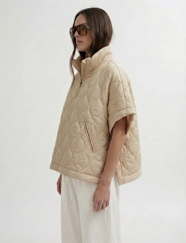 Poncho Capitoneado BEIGE
