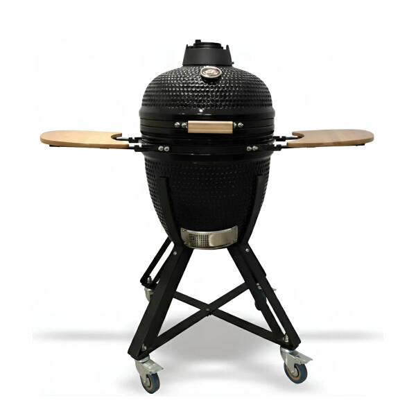 Horno Kamado A Carbón Cerámica Refractaria Parrilla 39cm PARRILLA FIRE KING KAMADO 18" NEGRO T18