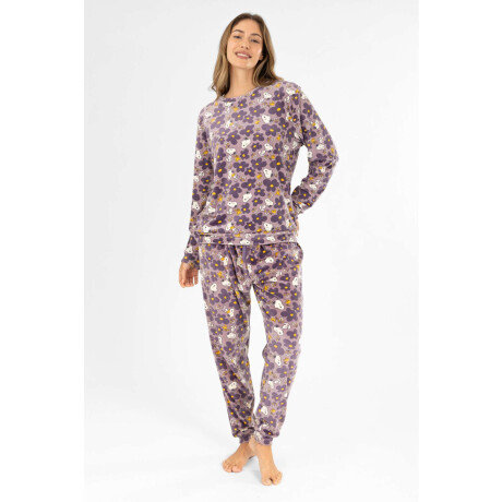 Pijama snoopy velour Lila