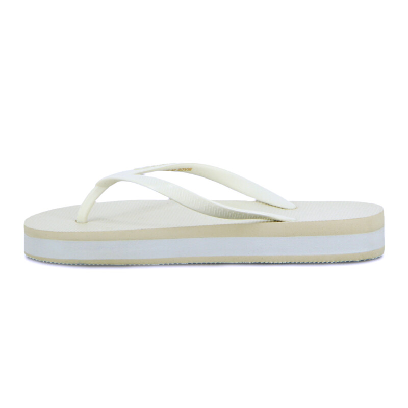 Chanclas Tropical Brasil Ojota Quadradiha Flattaform De Mujer - Blanco Blanco